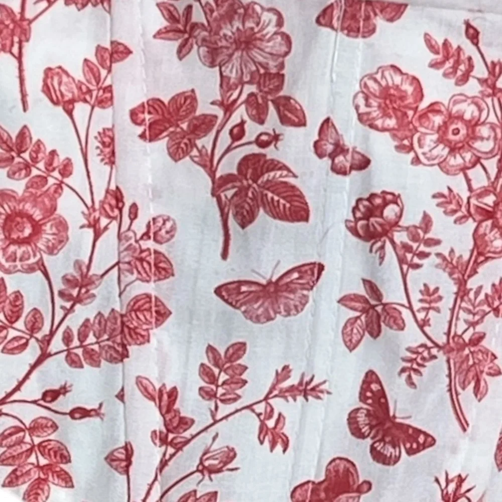 Princess Polly white Juliette bustier with pink butterfly floral print Size 2 - Picture 9 of 15